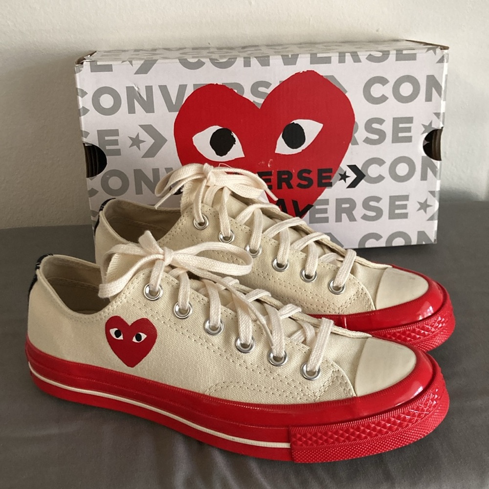 NIB Converse 70 CDG OX All Star Comme Des Garcons Play M7/W8 Pristine Red Egret